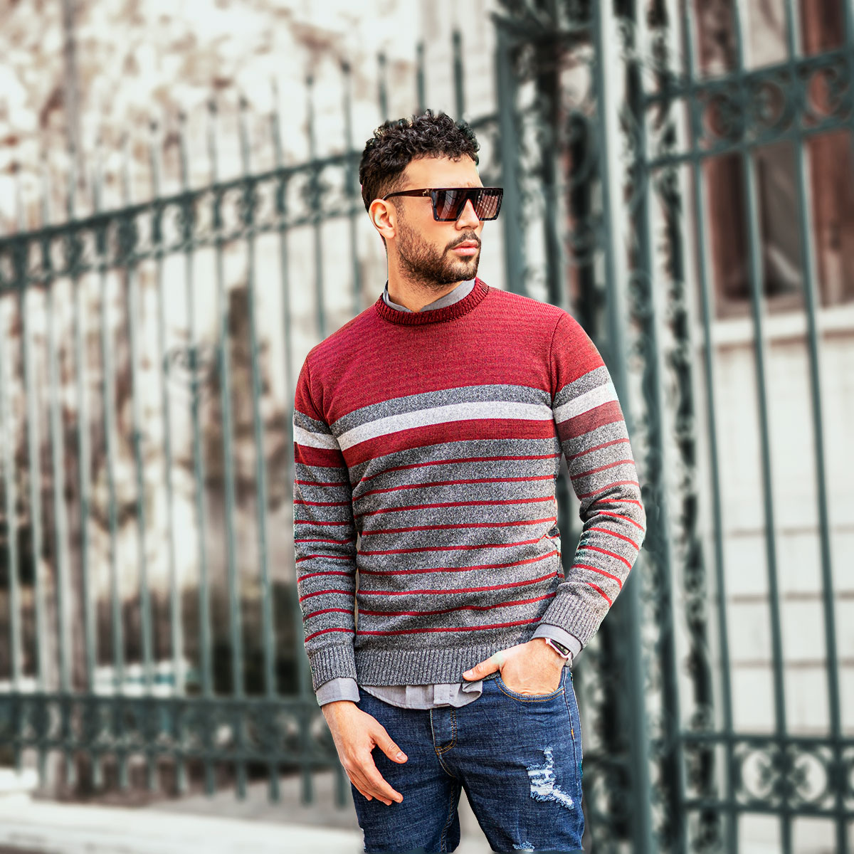 پلیور بافت مردانه مدل azhan