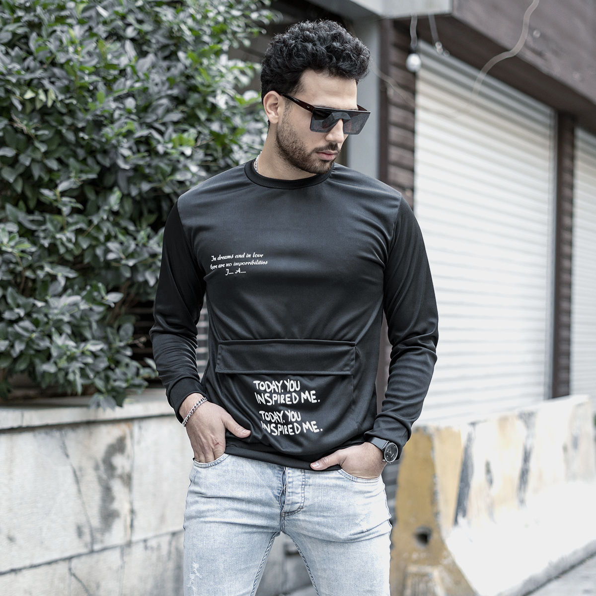 تیشرت استین بلند مردانه مدل Hemil