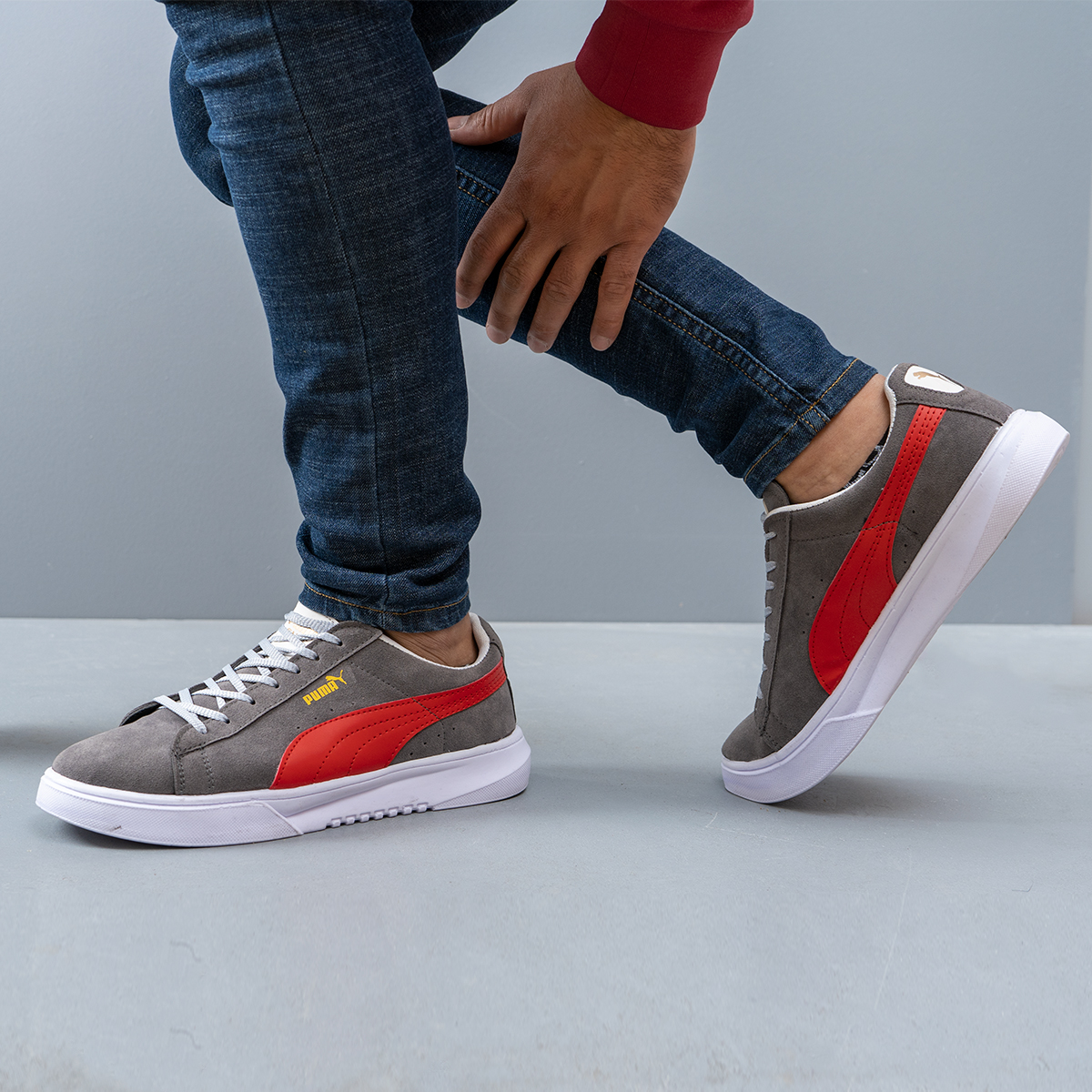 كفش مردانه puma مدل Panju رنگ طوسي