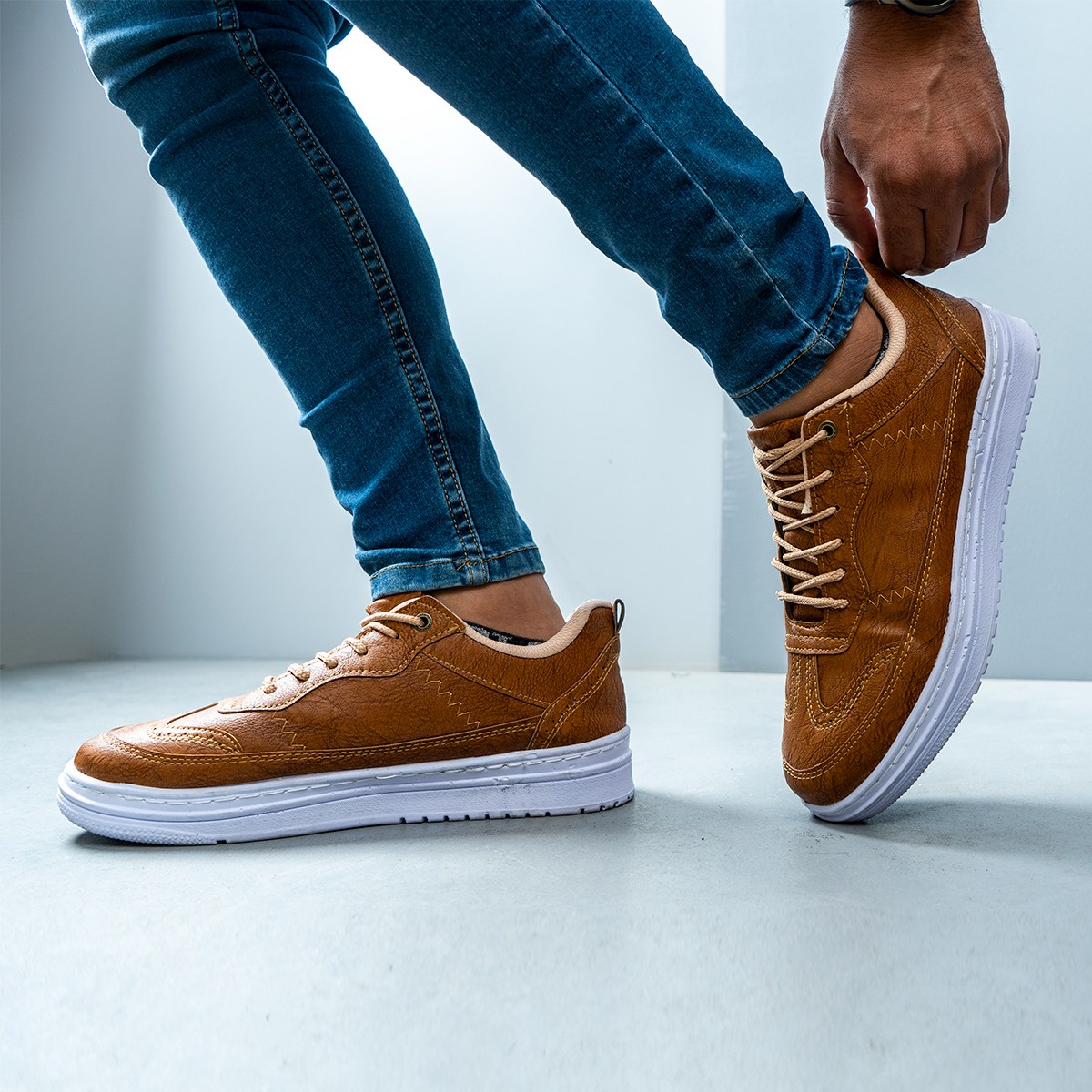 کفش مردانه خردلی مدل WALKER