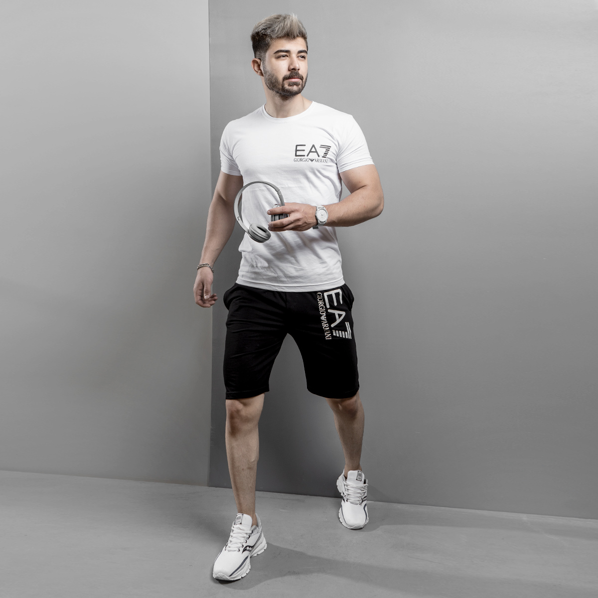 ست تیشرت شلوارک EA7 مردانه مدل LORD