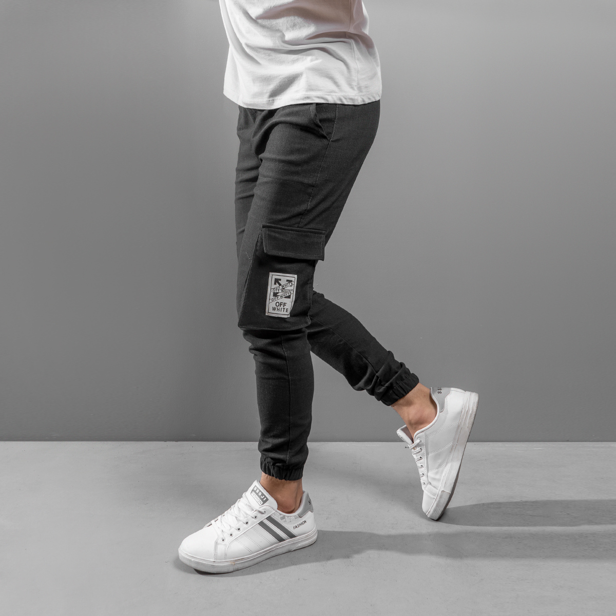 شلوار اسلش مردانه ذغالي مدل Karna