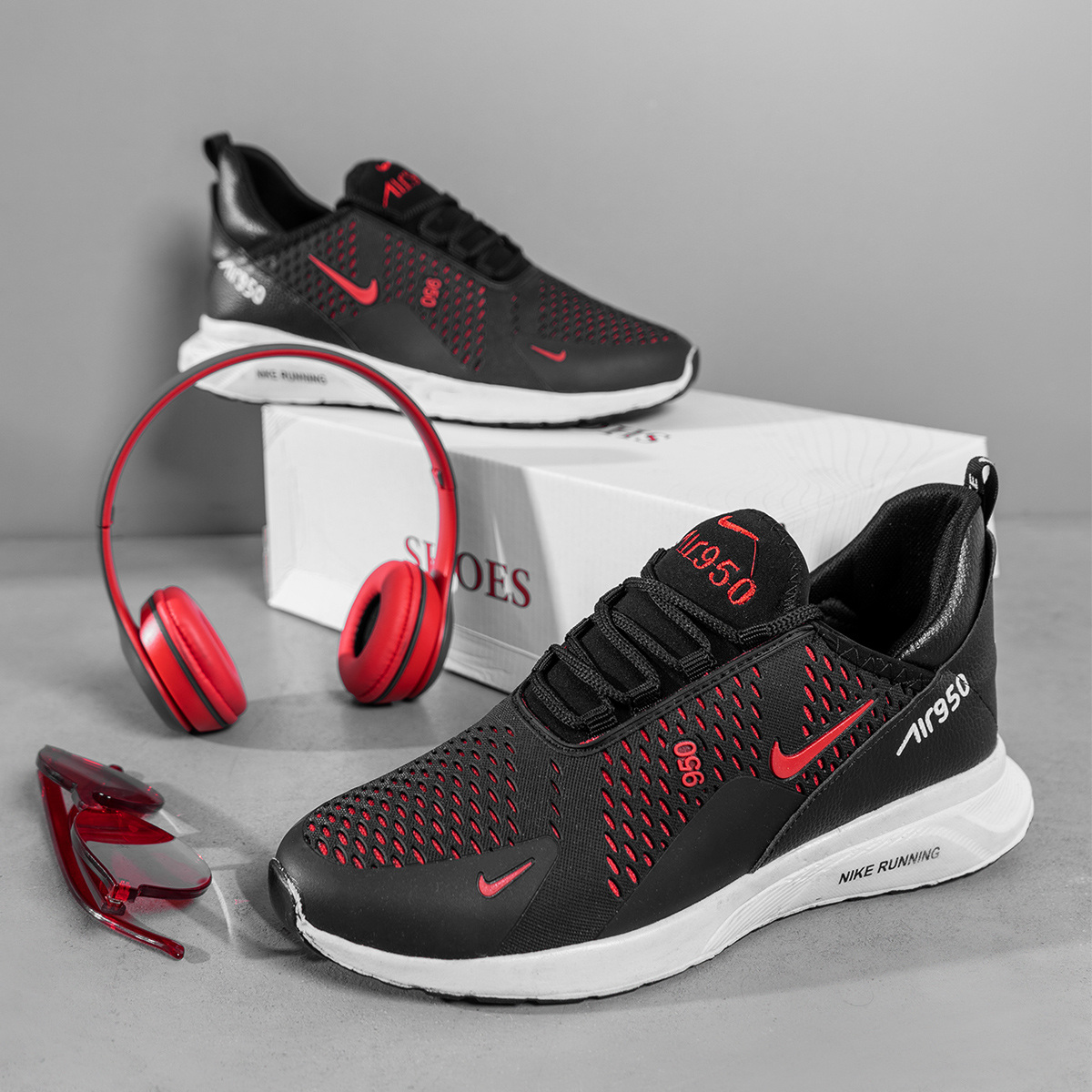 کفش ورزشی Nikeمشکی قرمز مردانه مدل Air950