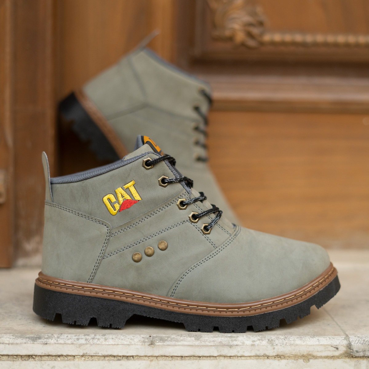 نیم بوت Catمردانه سبز مدل Scot