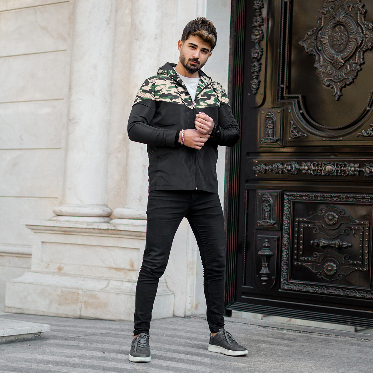 کاپشن بالا چریکی مردانه مدل Gosdenim