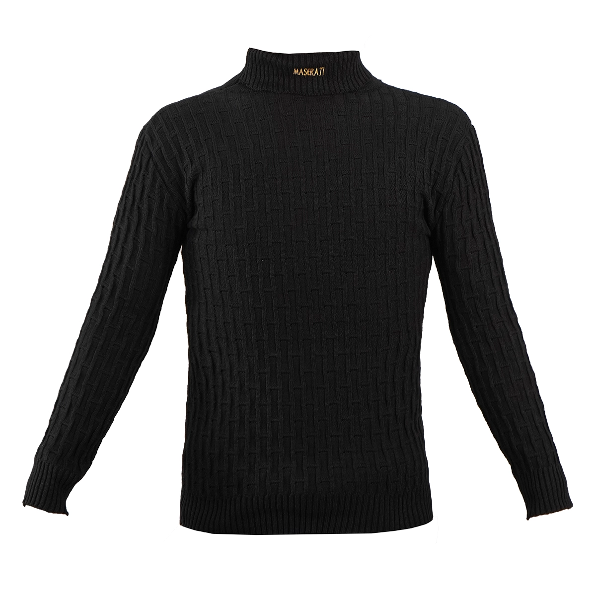 پلیور اندامی یقه اسکی مشکی مردانه مدلotik