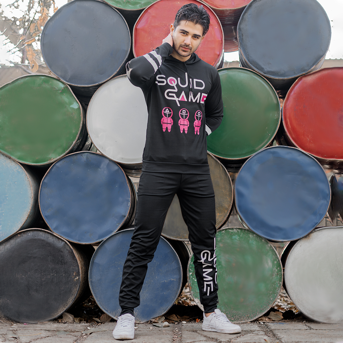 ست هودی شلوار مردانه مدل squid game