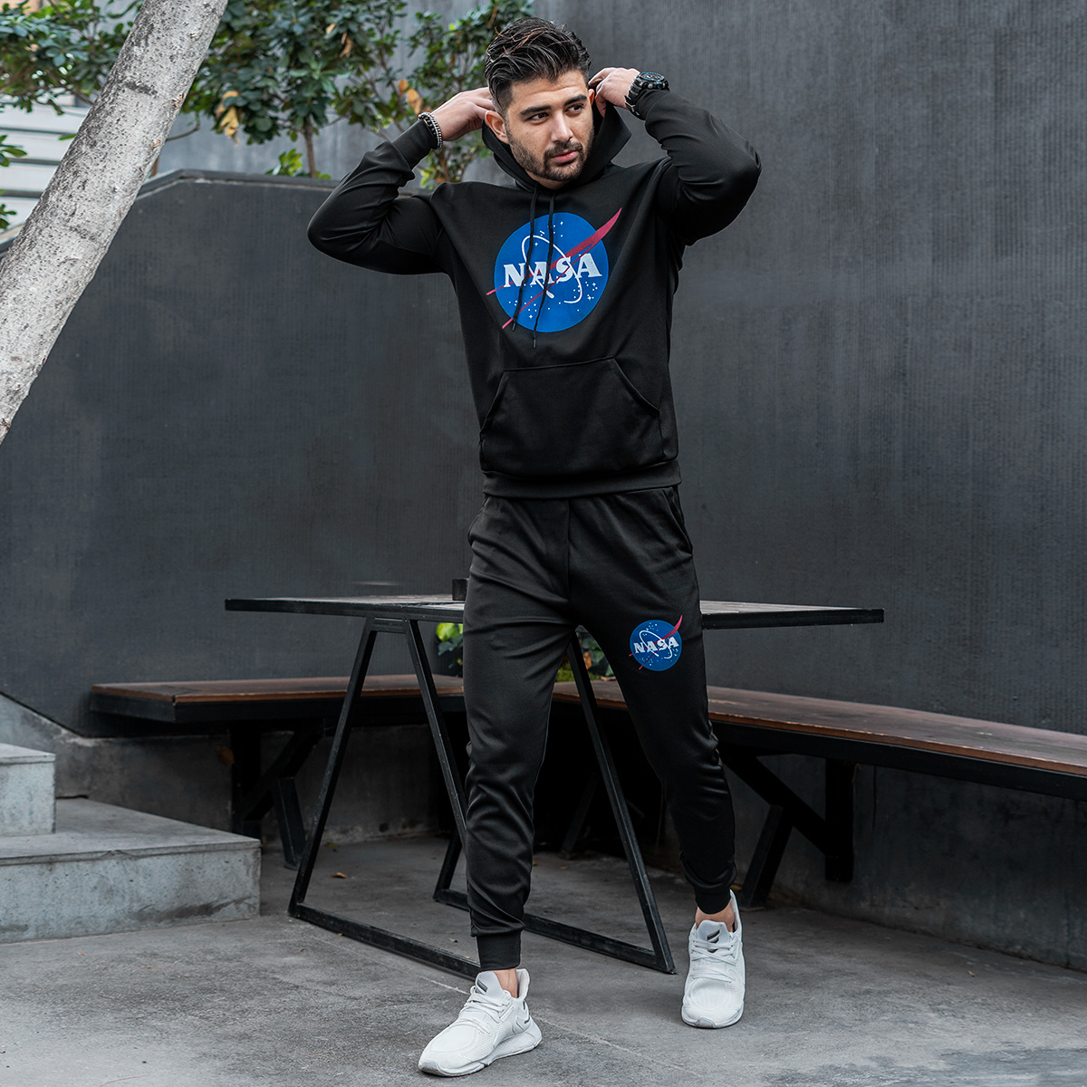 ست هودی شلوار Nasaمردانه مدلG81