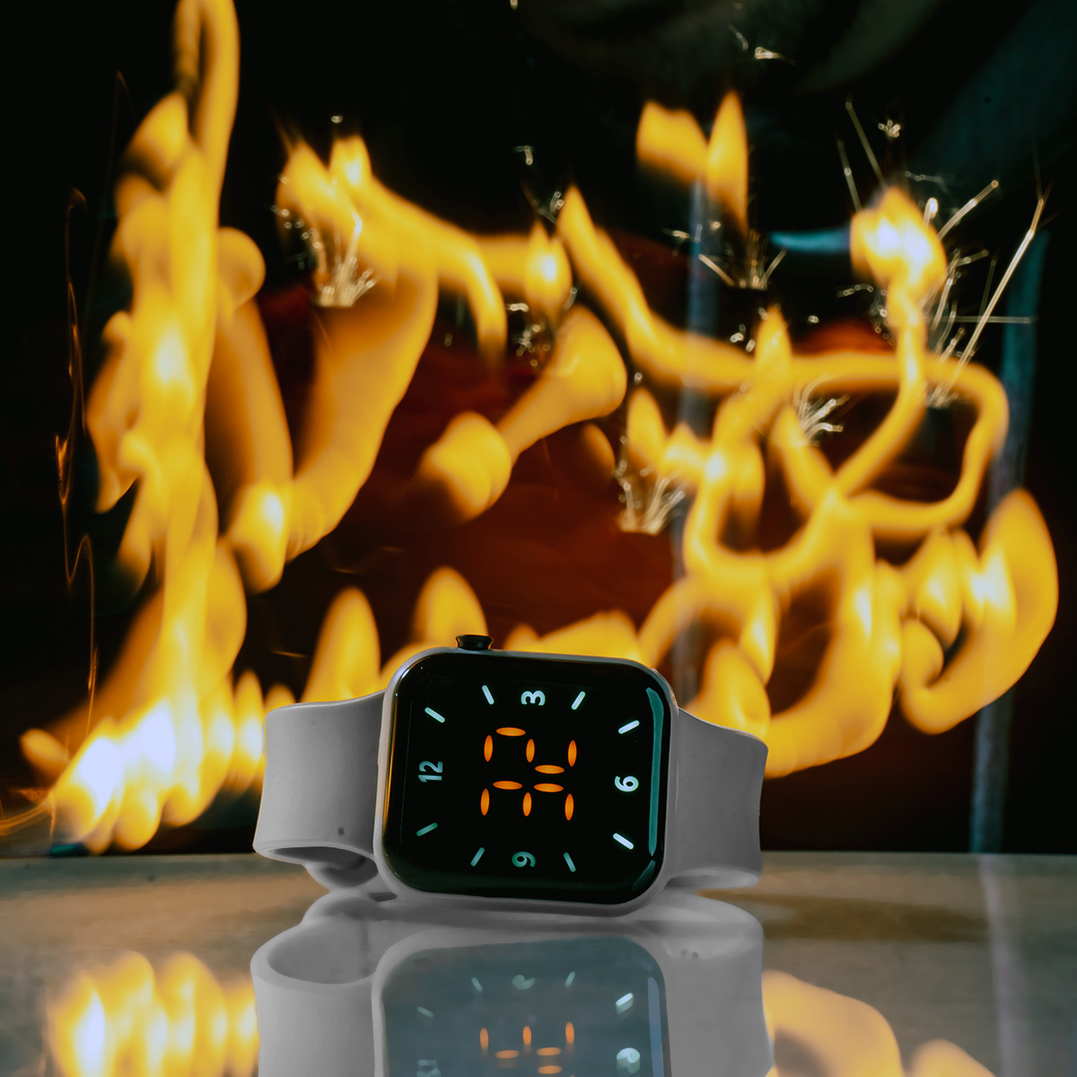 ساعت LED طوسی مدل W800