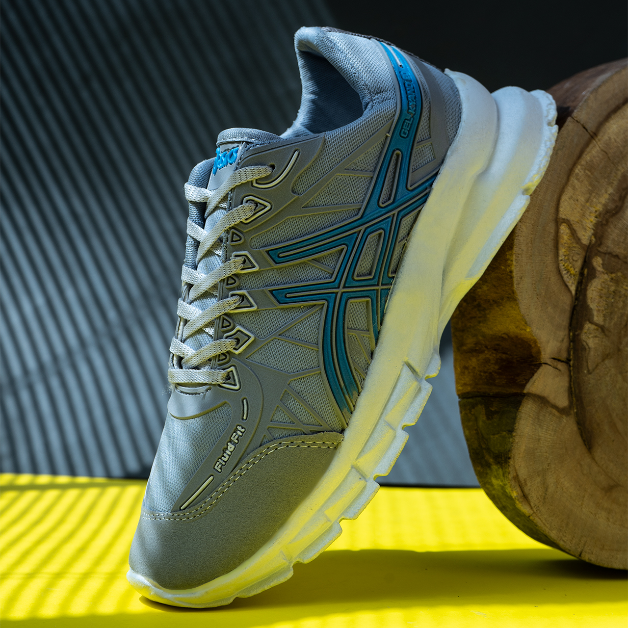 کفش ورزشی Asics مردانه طوسی آبی مدل Kaloni