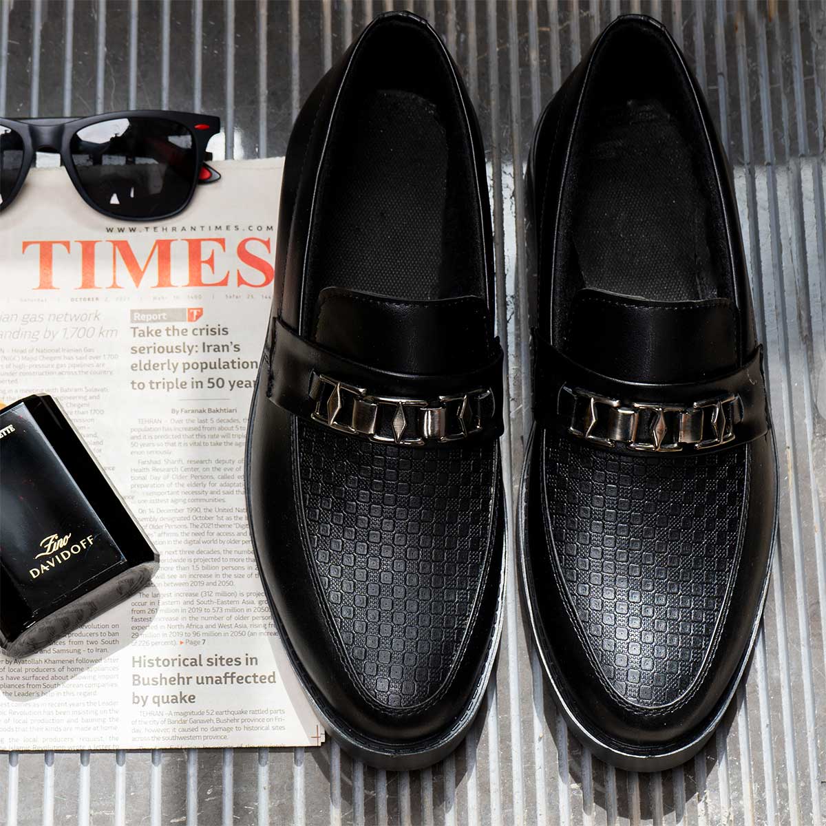 کفش کالج مردانه مشکی مدل sorena