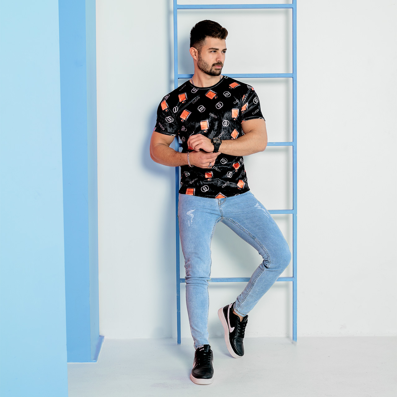 تیشرت مخمل Gucci مردانه مدل X22