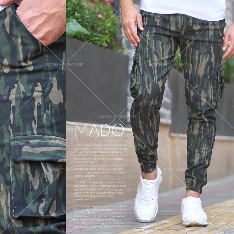 شلوار اسلش مردانه مدل MADO (چریکی طرح 6 جیب)