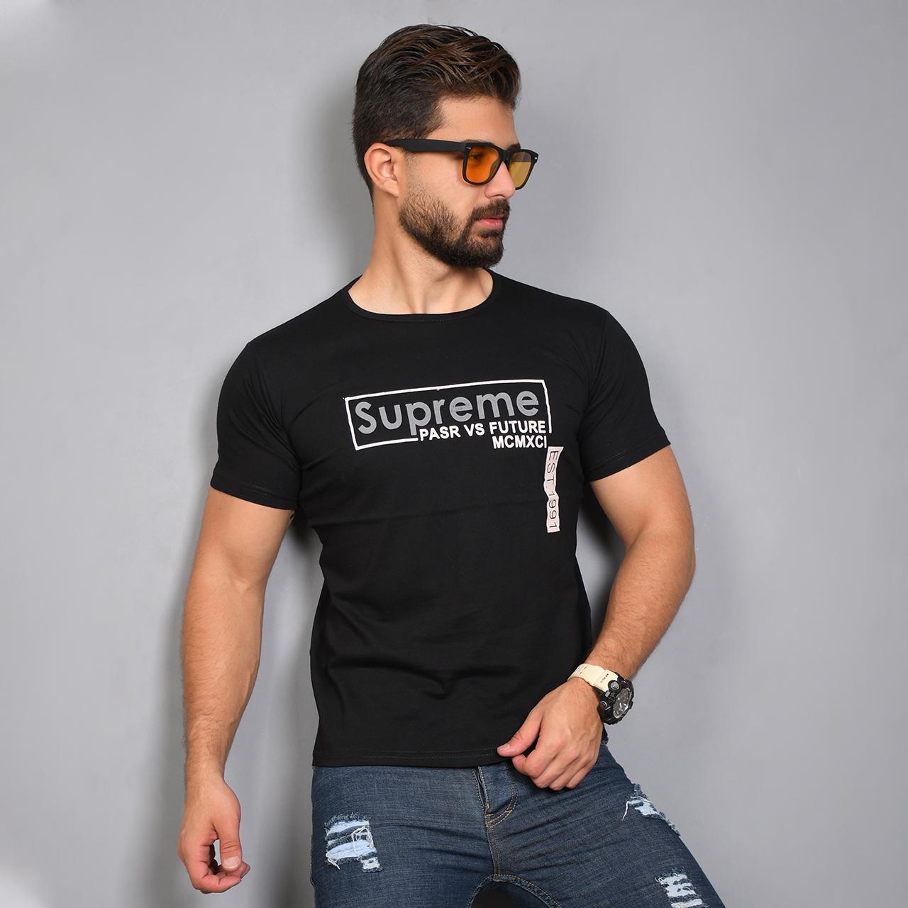 تیشرت (T) مردانه مشکی مدل N52