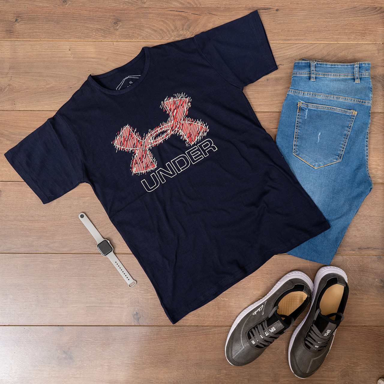 تیشرت مردانه سرمه ای (T) مدل Under