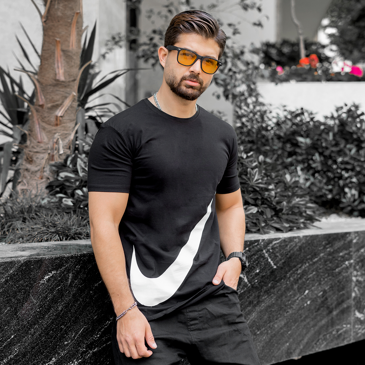 تیشرت نایک مشکی مردانه مدل N400