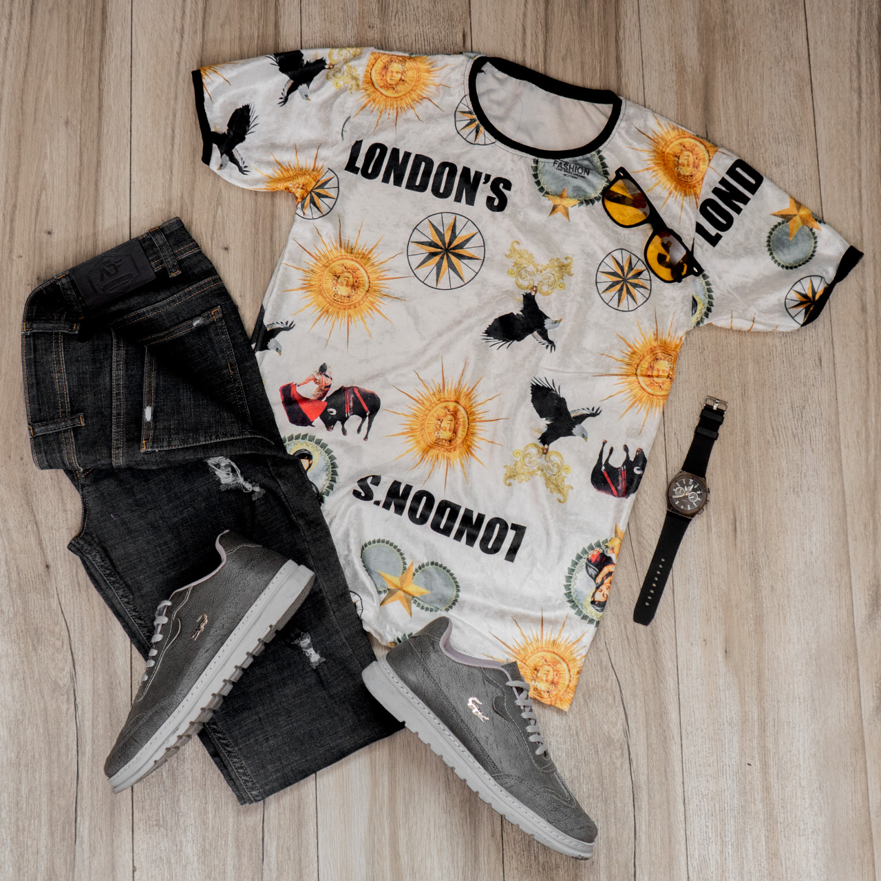 تیشرت مخمل مردانه مدلLando