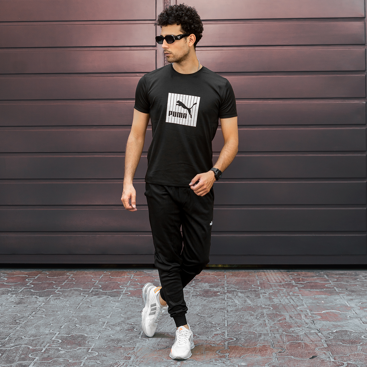 ست تیشرت شلوار Puma مردانه مشکی مدل Zarad