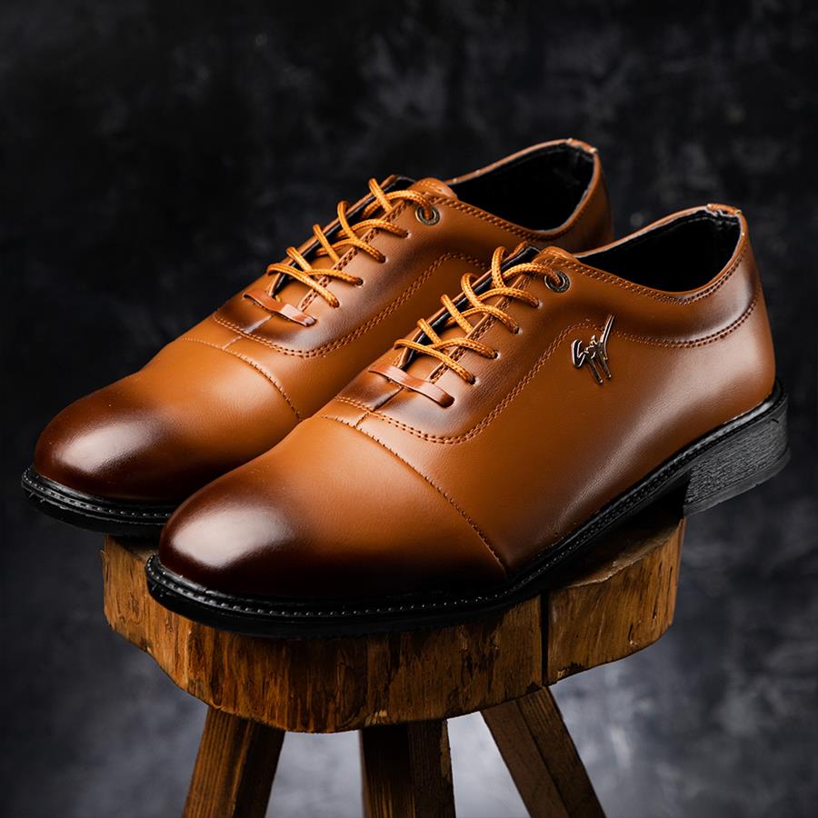 کفش تخت مردانه عسلی مدل Adrin