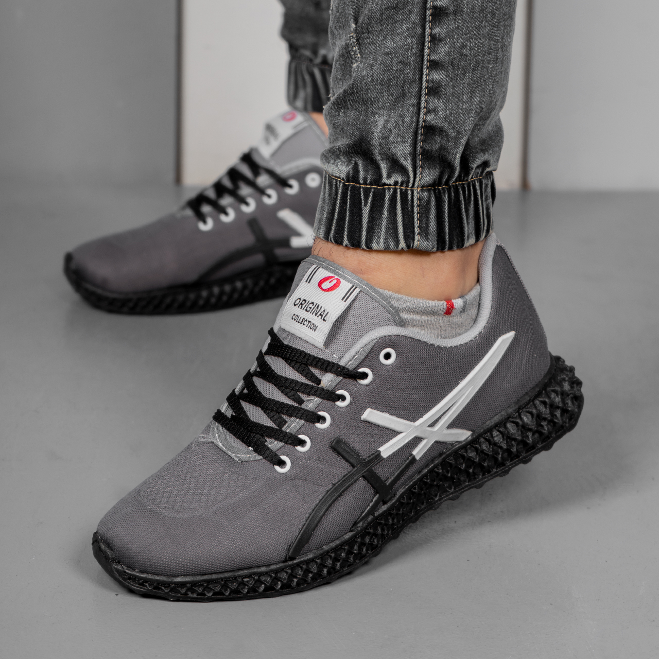 کفش ورزشی مردانه(T) اسیکس خاکستری مدل Nardin