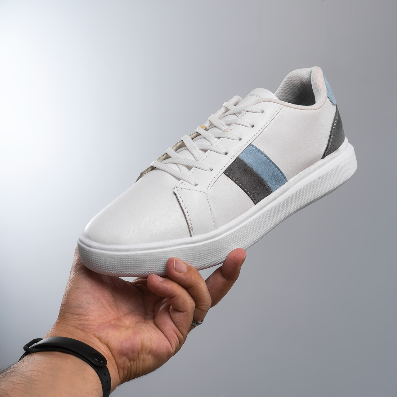 کفش تخت مردانه سفیدآبی مدل vensi