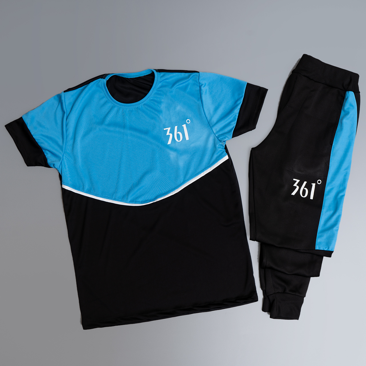 ست تیشرت شلوار مردانه آبی 361 مدل W15