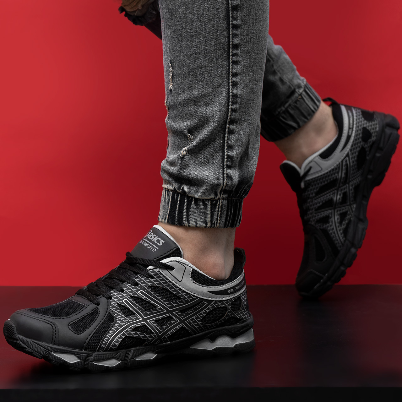 کفش ورزشی اسیکس مشکی مردانه مدل GEL17