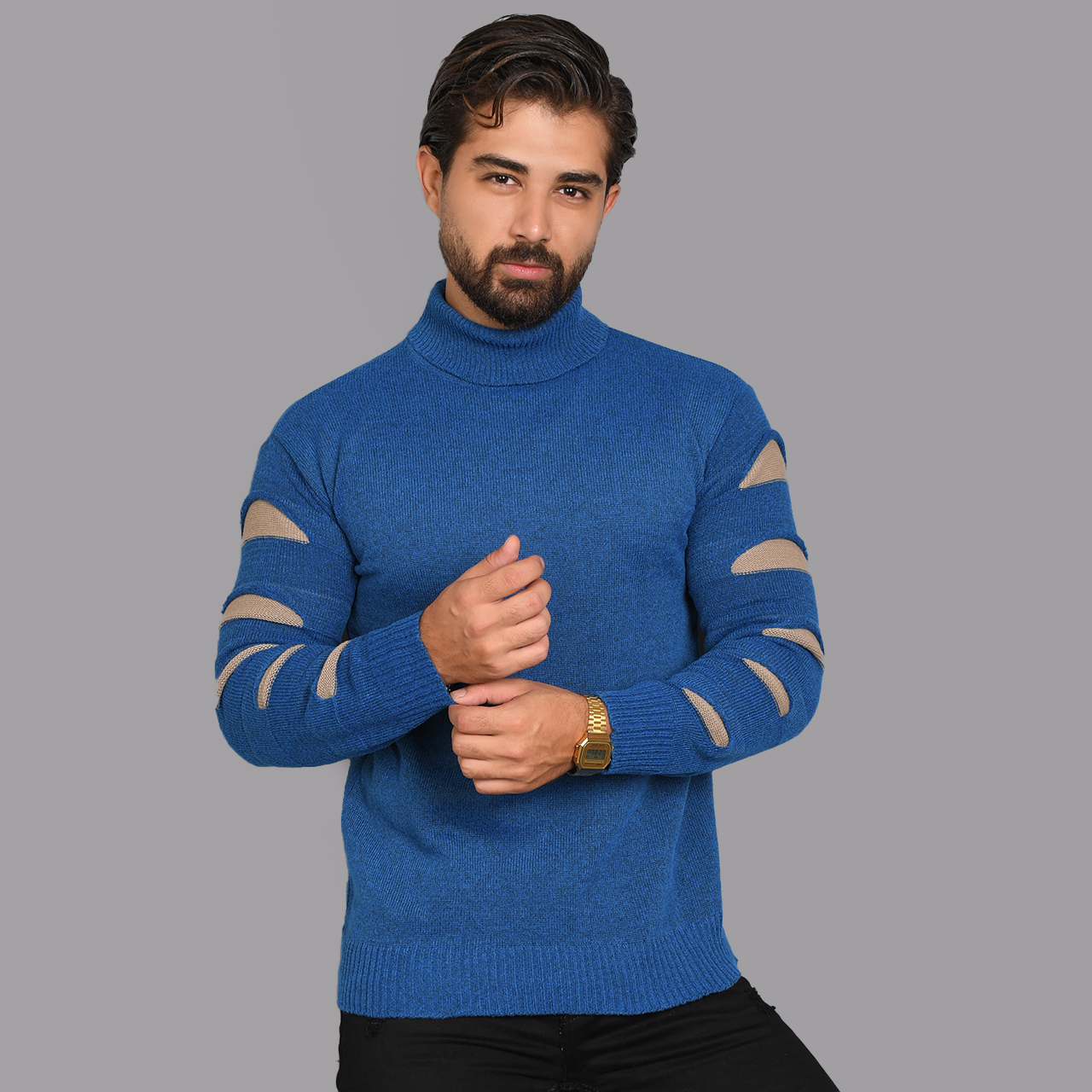 پلیوریقه اسکی آبی کرم مردانه مدلQ10