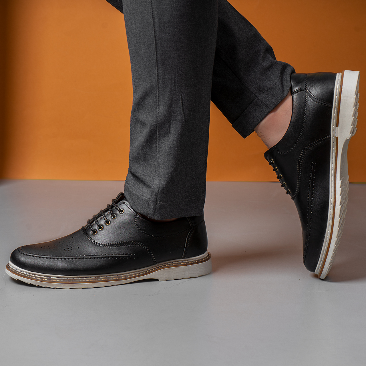 کفش تخت مشکی مردانه مدل T360