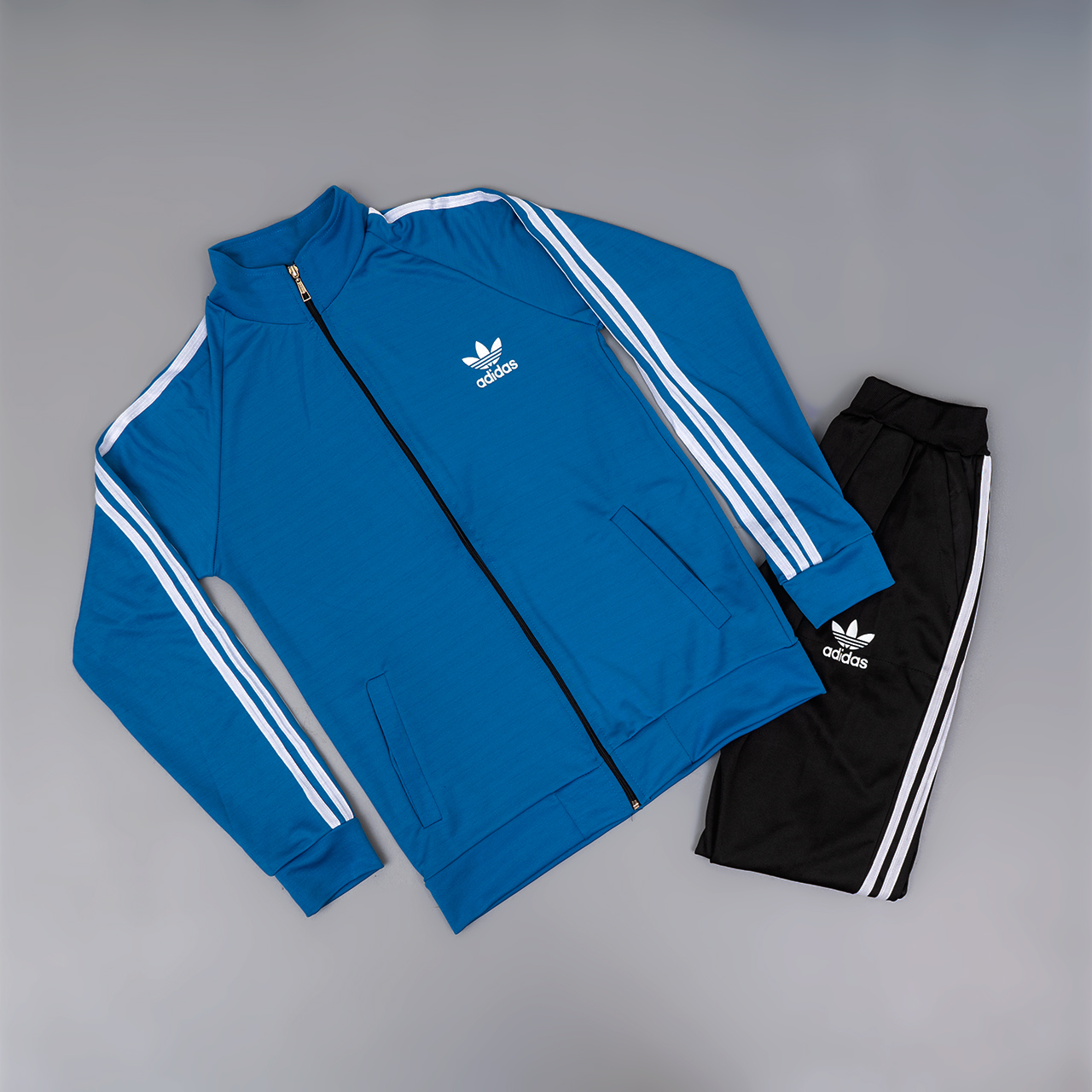 ست سویشرت شلوار آبی مشکی مردانه مدلX201