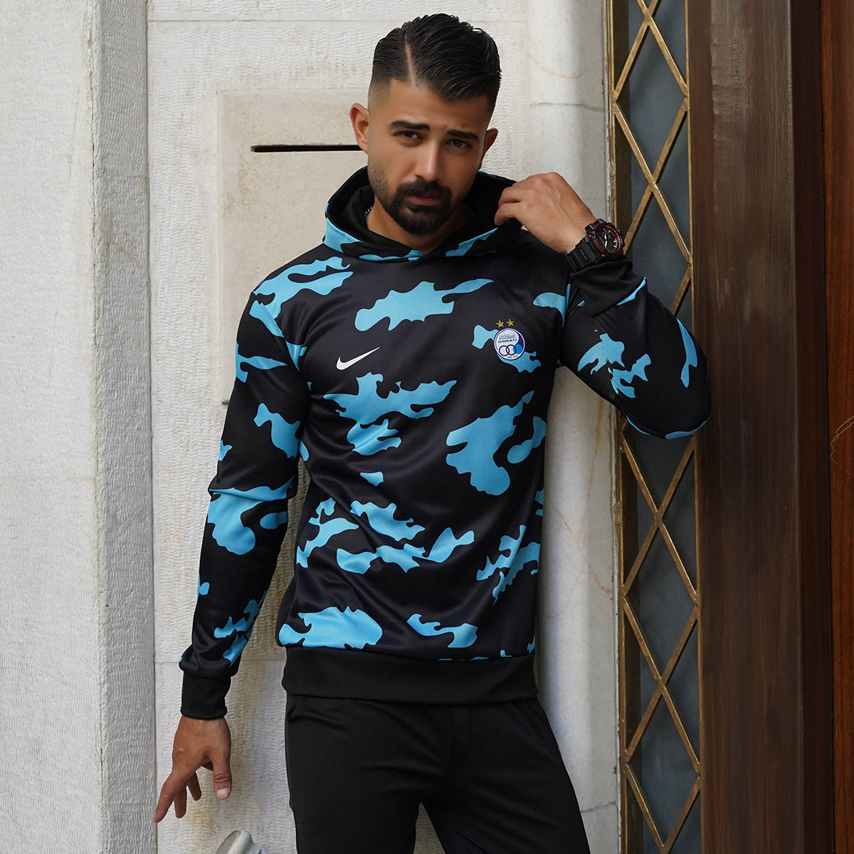 هودی استقلال طرح پلنگی مردانه مدلW29