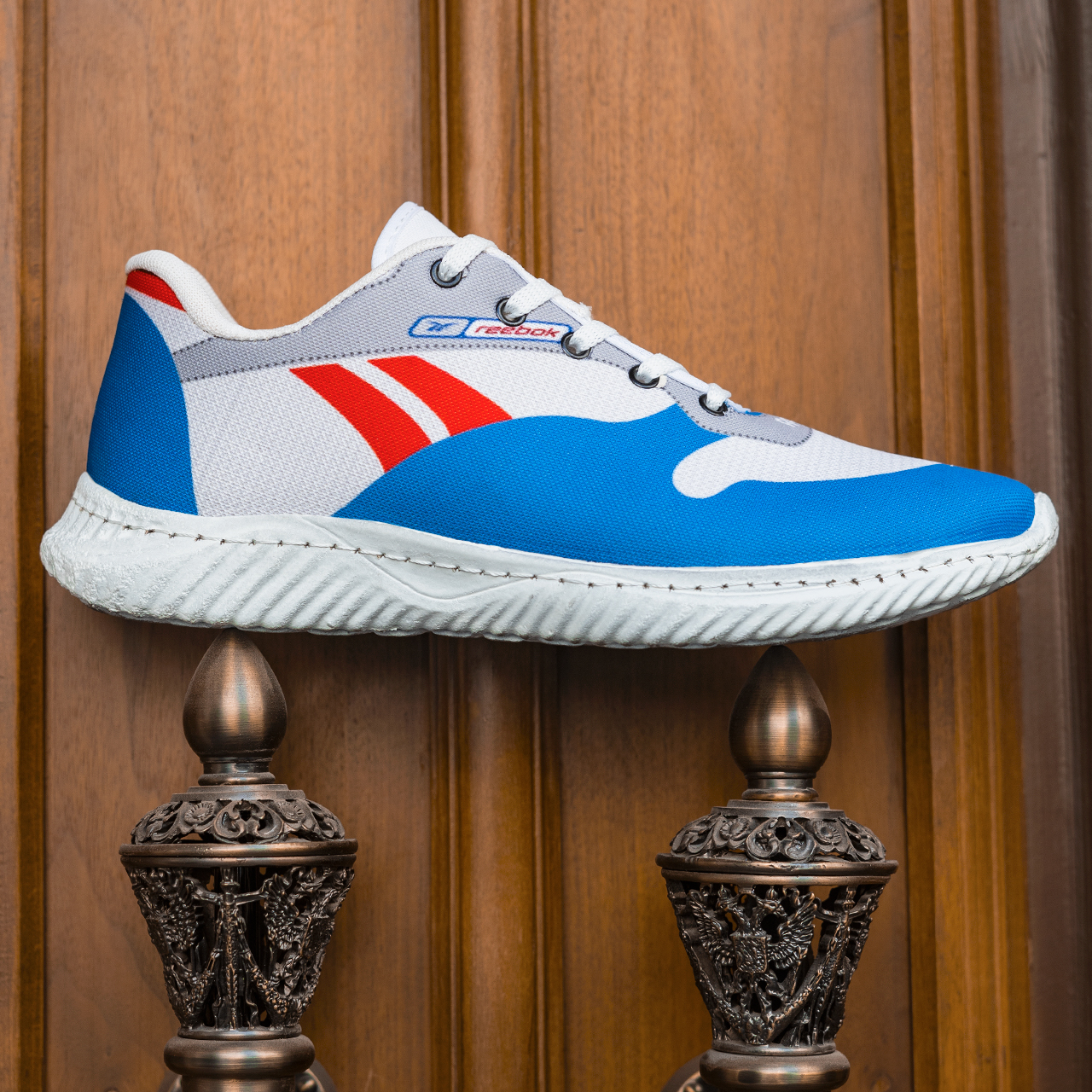 کفش ورزشی مردانه ریبوک آبی سفید مدل saman