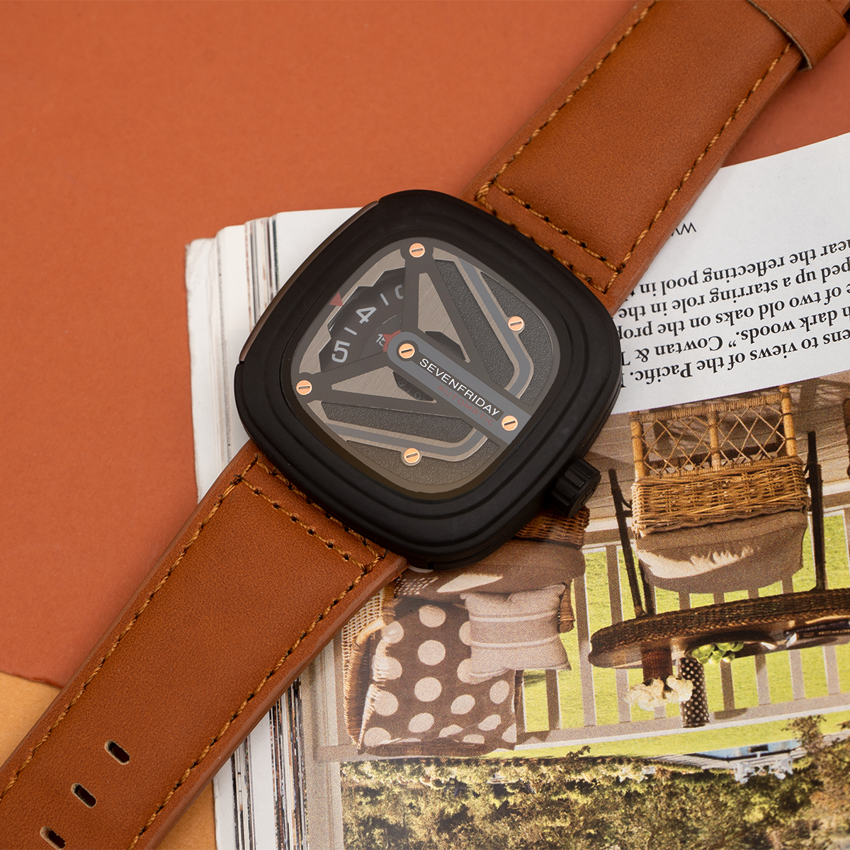 ساعت sevenfriday عسلی مدل Etro