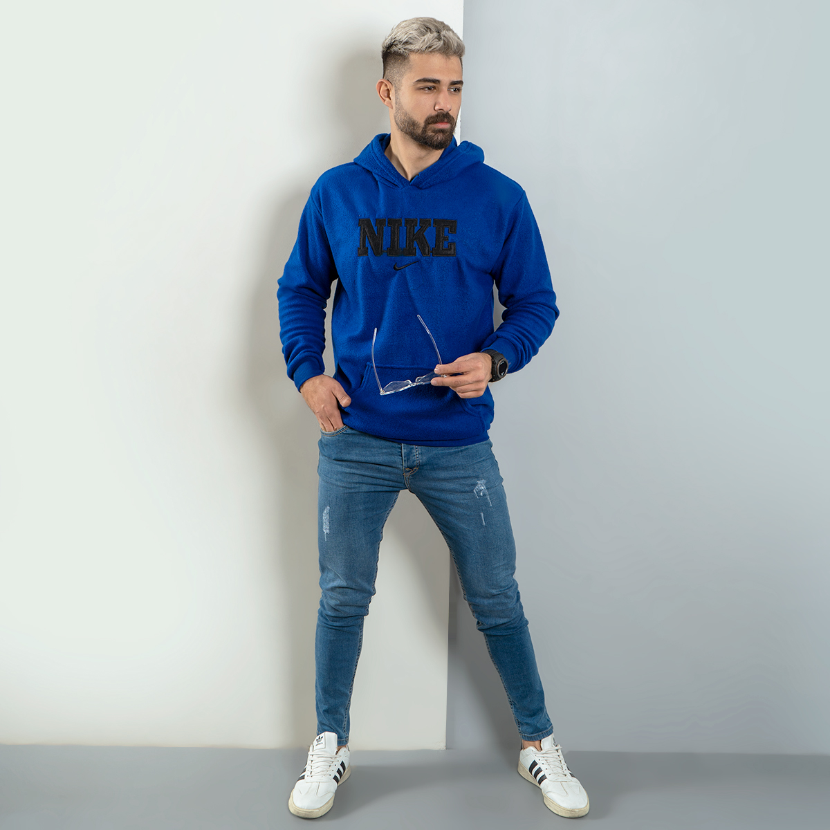 هودی نایک ( مشکی) آبی مردانه مدل Rator