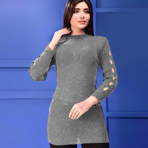 بافت طوسی دخترانه ( زاپ دار) مدل Paria