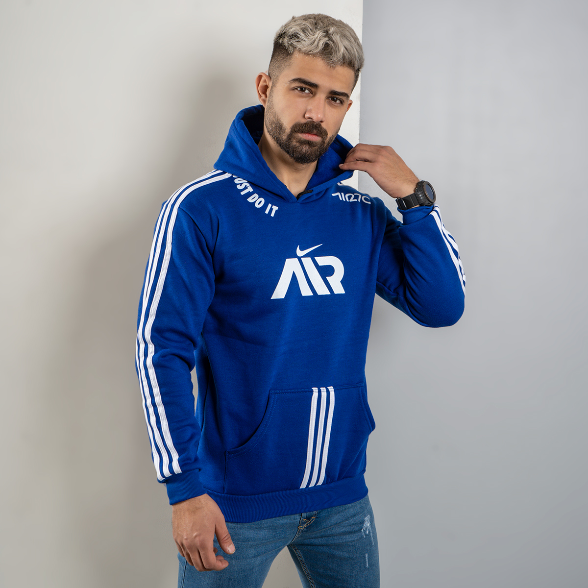 هودی NikeAir آبی مردانه مدلHaman