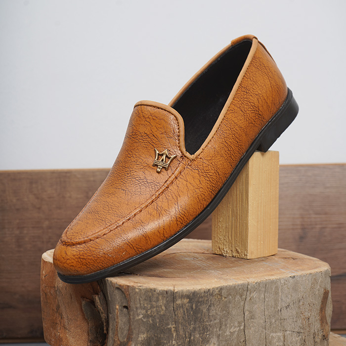 کفش کالج مازراتی مردانه عسلی طرحدار مدل M372