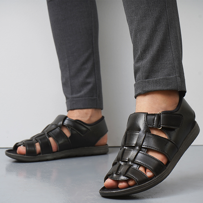 صندل مشکی مردانه مدل Amir