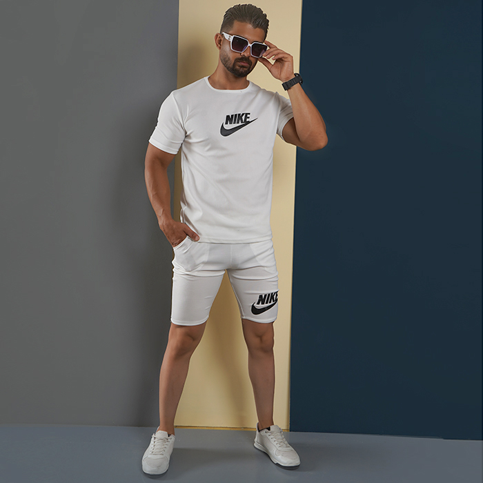ست تیشرت شلوارک NIKE سفید مردانه مدل Sarox