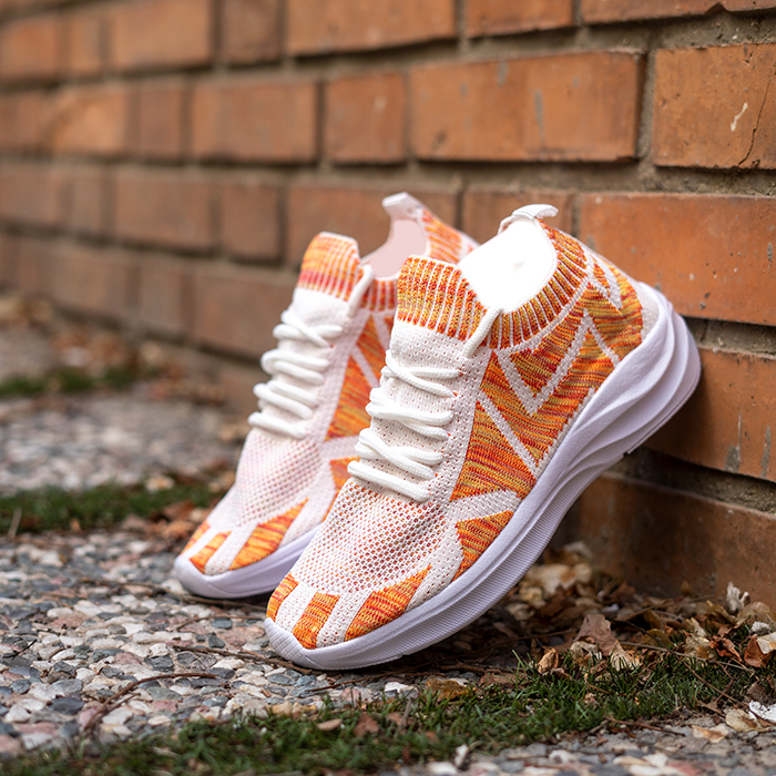 کفش ورزشی زنانه سفید نارنجی مدل Odyssey