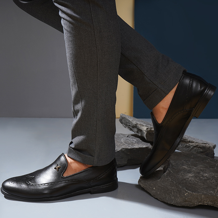 کفش کالج مردانه مشکی مدل Zinax