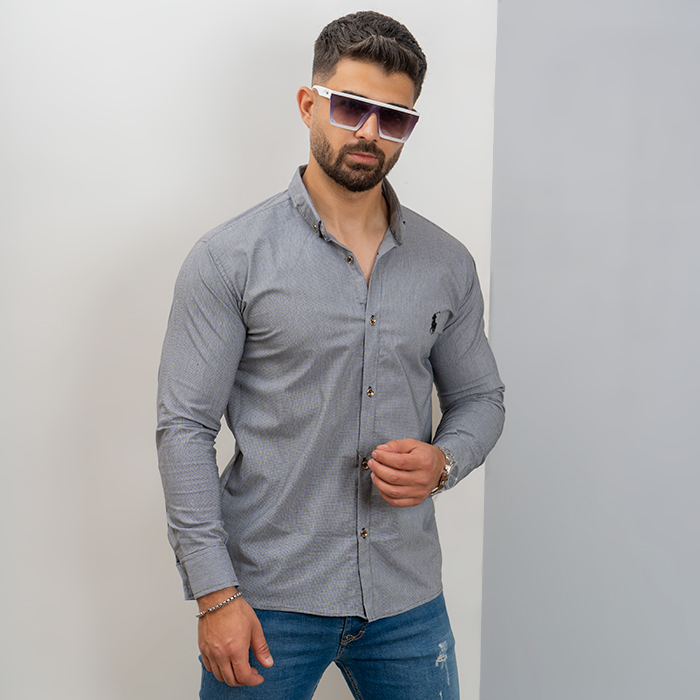 پیراهن مردانه چهارخونه ریزطوسی مدل vq