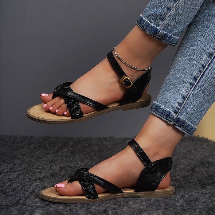 صندل دخترانه مشکی مدل alma