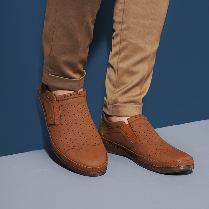 کفش رسمی مردانه قهوه ای مدل Alborz