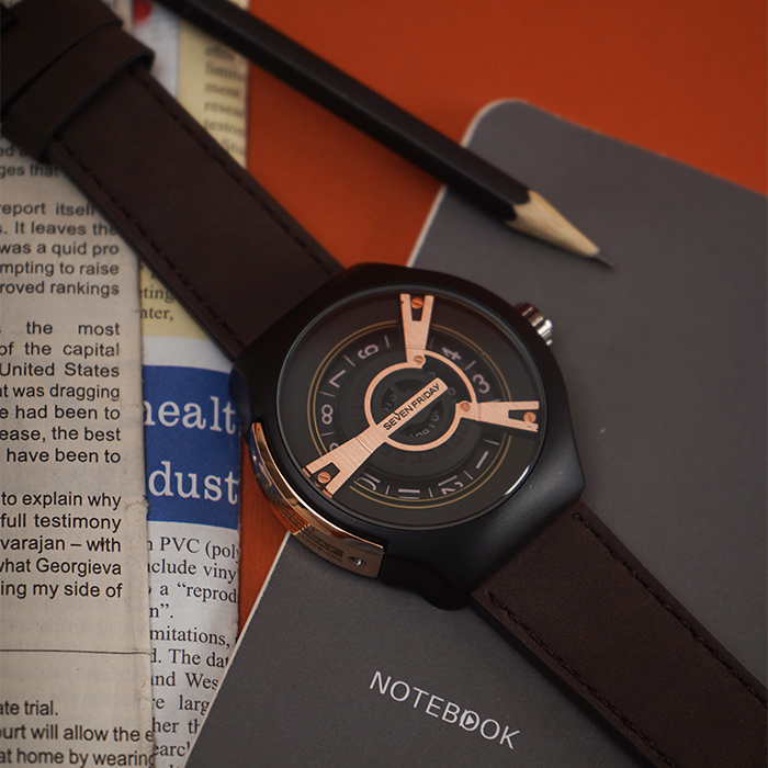 ساعت sevenfriday قهوه ای طلایی مدل Ratio