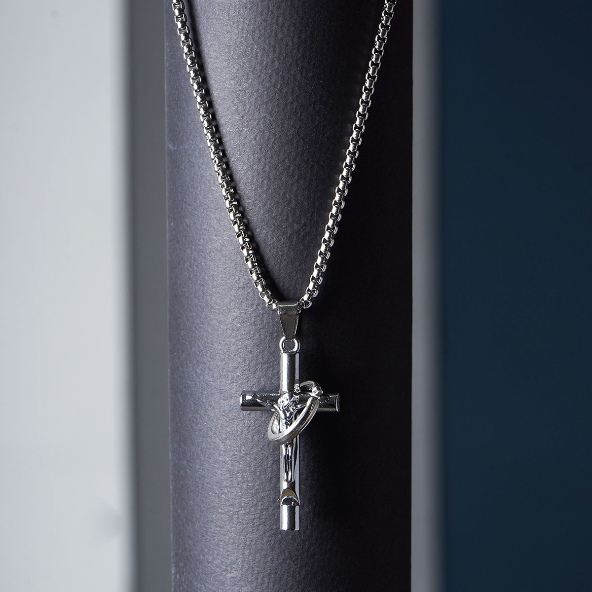 گردنبند نقره ای مدل Salib-R