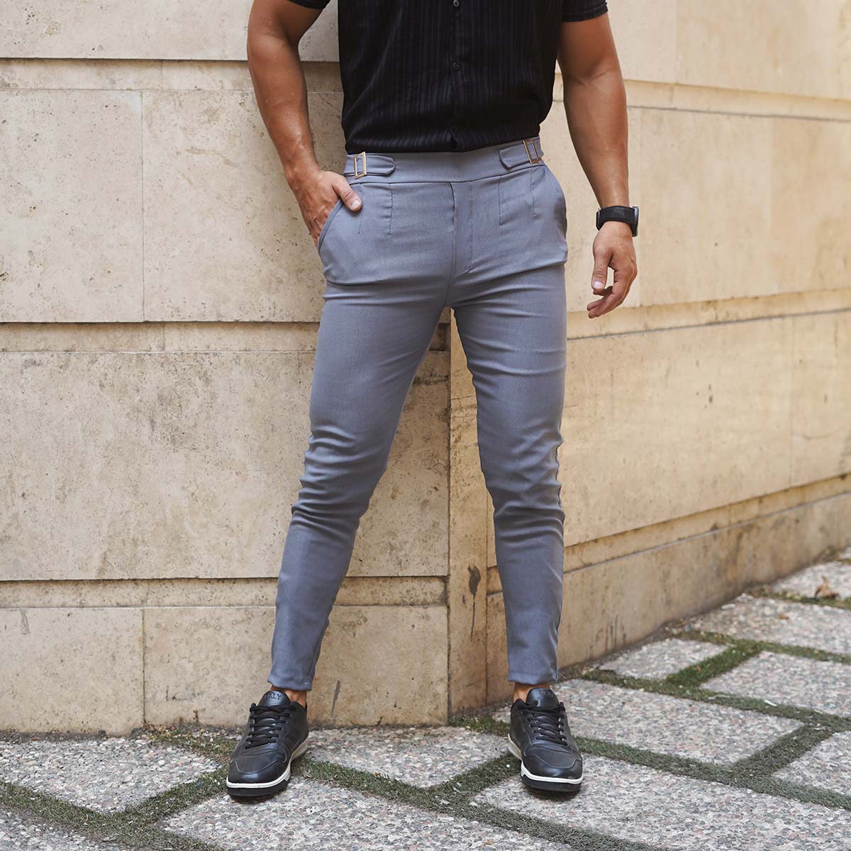 شلوار اسلش مردانه طوسی مدل Keysan