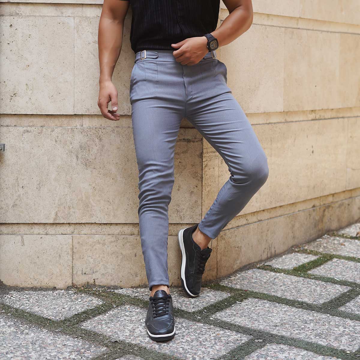 شلوار اسلش مردانه طوسی مدل Keysan