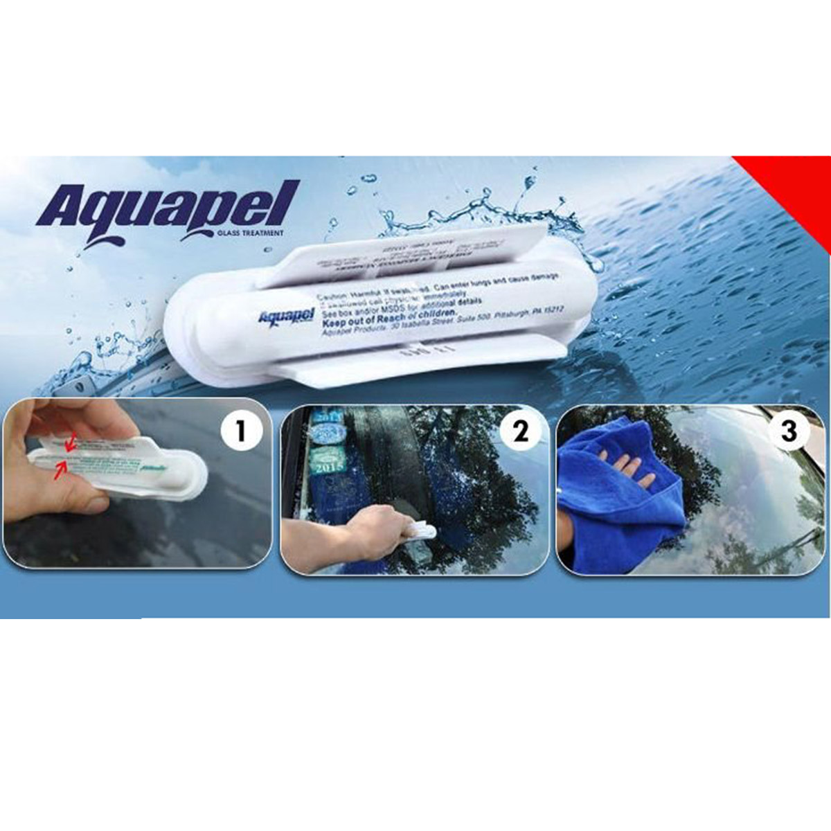 پدآب گریز شیشه مدل Aquapel