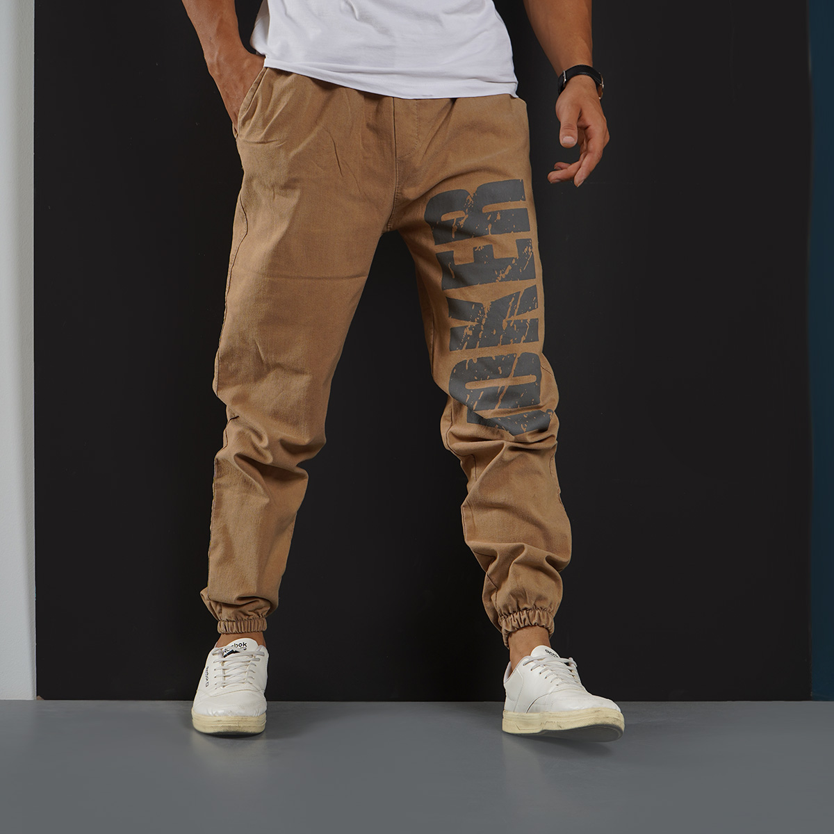 شلوار اسلش مردانه خاکی مدل JOKER